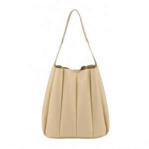 NEW MODA LUXE zelda pleated detail hobo handbag in oatmeal